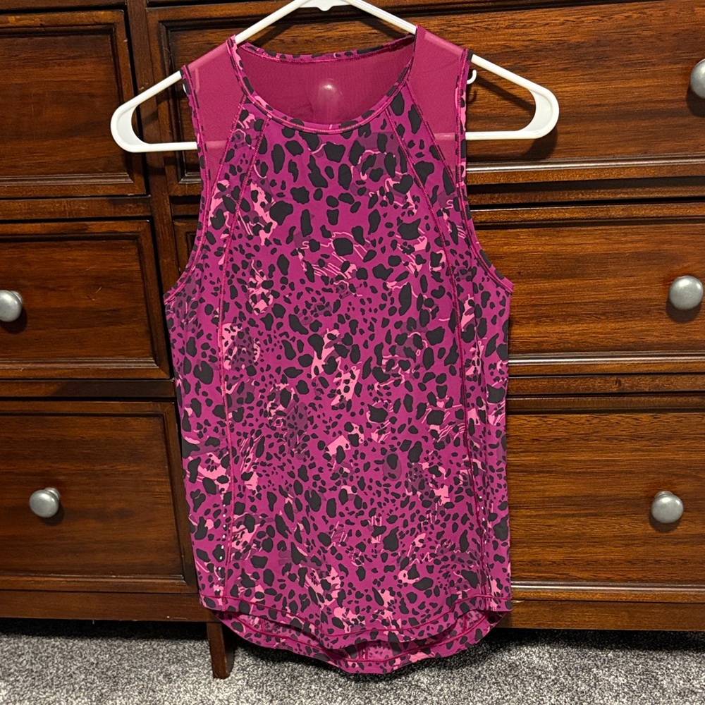 Lululemon Athletica Magenta Leopard Tank Top